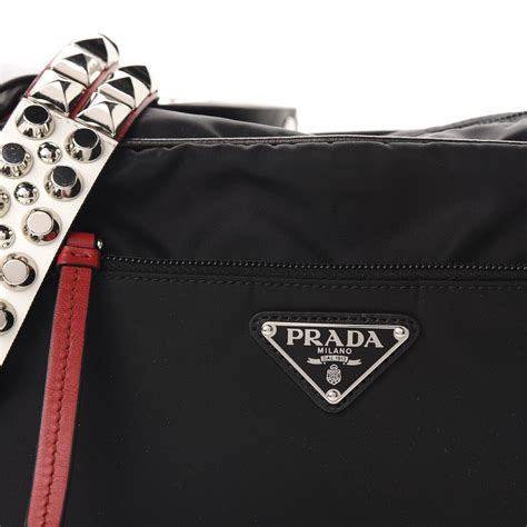 prada handbag black nylon|Prada tessuto nylon shoulder bag.